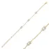Dainty Rectangle Design CZ Stone 925 Silver Charm Bracelet