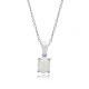 White Opal Oval 925 Sterling Silver Necklace | 925 Sterling Silver Wholesale | Sade Silver White Opal Oval 925 Sterling Silver Necklace - Sade 925 Silver Jewelry