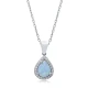 Pear CZ Light Blue Opal 925 Sterling Silver Necklace Pear CZ Light Blue Opal 925 Sterling Silver Necklace
