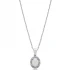 Oval CZ White Opal 925 Sterling Silver Necklace