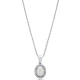 Oval CZ White Opal 925 Sterling Silver Necklace Oval CZ White Opal 925 Sterling Silver Necklace