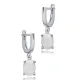 Solitaire Oval White Opal Turkish 925 Silver Dangle Earrings Solitaire Oval White Opal Turkish 925 Silver Dangle Earrings
