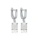 Solitaire Oval White Opal Turkish 925 Silver Dangle Earrings Solitaire Oval White Opal Turkish 925 Silver Dangle Earrings