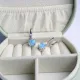 Round Light Blue Opal Dangle Sterling Silver Earrings Round Light Blue Opal Dangle Sterling Silver Earrings