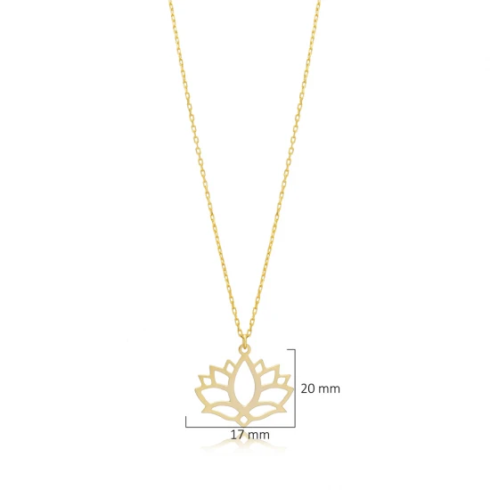 Dainty Lotus Flower Plain Neckace 925 Silver Pendant Dainty Lotus Flower Plain Neckace 925 Silver Pendant