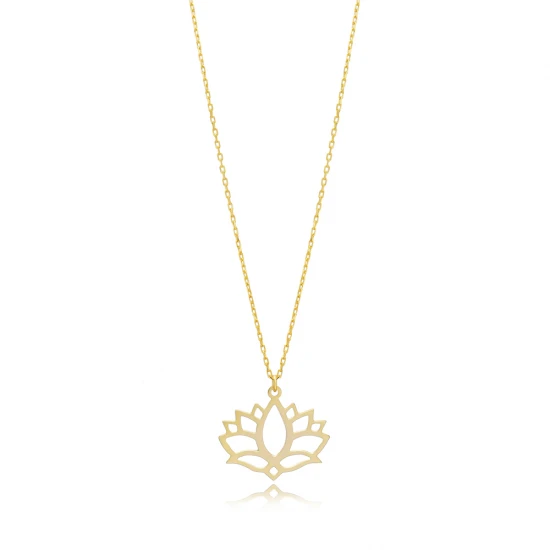 Dainty Lotus Flower Plain Neckace 925 Silver Pendant Dainty Lotus Flower Plain Neckace 925 Silver Pendant