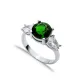 Round Emerald Pear CZ 925 Sterling Silver Ring Round Emerald Pear CZ 925 Sterling Silver Ring