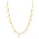 Spike Shape CZ Shaker 925 Sterling Silver Necklace | 925 Sterling Silver Wholesale | Sade Silver Spike Shape CZ Shaker 925 Sterling Silver Necklace - Sade 925 Silver Jewelry