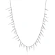 Spike Shape CZ Shaker 925 Sterling Silver Necklace | 925 Sterling Silver Wholesale | Sade Silver Spike Shape CZ Shaker 925 Sterling Silver Necklace - Sade 925 Silver Jewelry