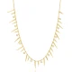 Spike Shape CZ Shaker 925 Sterling Silver Necklace | 925 Sterling Silver Wholesale | Sade Silver Spike Shape CZ Shaker 925 Sterling Silver Necklace - Sade 925 Silver Jewelry