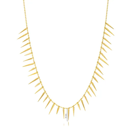 Spike Shape Shaker 925 Sterling Silver Necklace Spike Shape Shaker 925 Sterling Silver Necklace