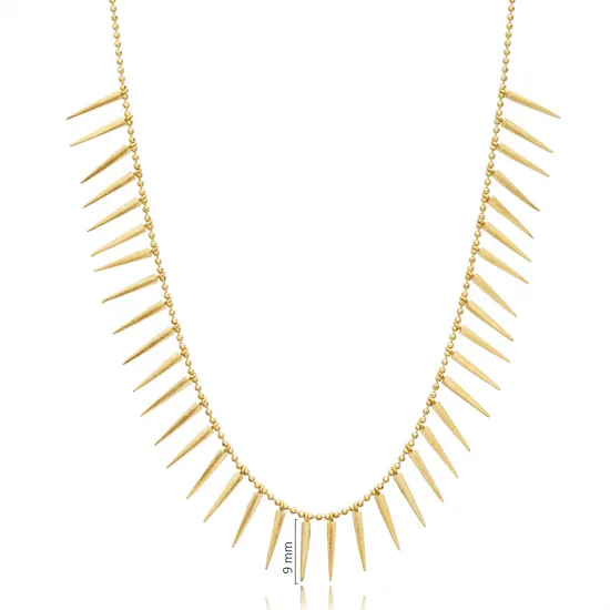 Spike Design Shaker Necklace Wholesale Turkish Sterling Silver