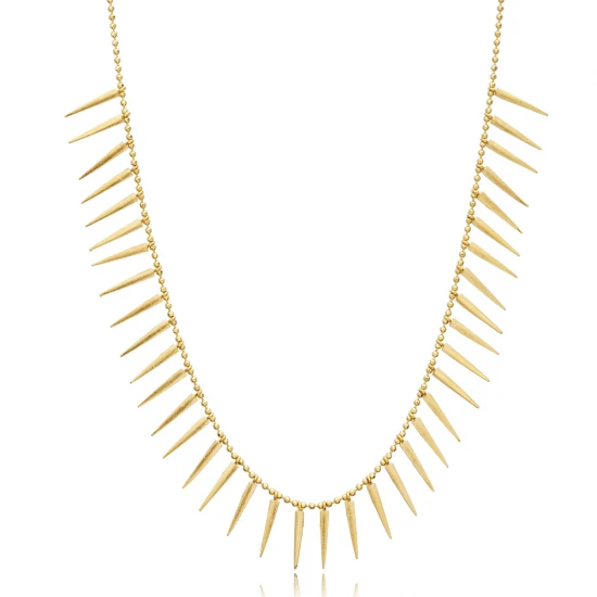 Spike Shaker 925 Sterling Silver Necklace - Sade 925 Silver Jewelry