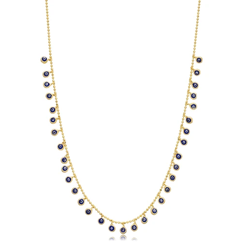 925 Sterling Silver Evil Eye Shaker Necklace