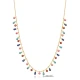 Multicolor Pear Fringe CZ Enamel 925 Silver Necklace | 925 Sterling Silver Wholesale | Sade Silver Multicolor Pear Fringe CZ Enamel 925 Silver Necklace - Sade 925 Silver Jewelry