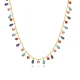 Multicolor Pear Fringe CZ Enamel 925 Silver Necklace | 925 Sterling Silver Wholesale | Sade Silver Multicolor Pear Fringe CZ Enamel 925 Silver Necklace - Sade 925 Silver Jewelry