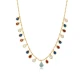 Pear Mix Color CZ Ball Chain Shaker 925 Silver Necklace - Sade 925 Silver Jewelry
