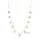 Pear Turquoise CZ Ball Chain Shaker 925 Silver Necklace
