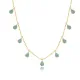 Pear Turquoise CZ Ball Chain Shaker 925 Silver Necklace