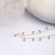 Pear Turquoise CZ Ball Chain Shaker 925 Silver Necklace