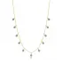 Pear Turquoise CZ Ball Chain Shaker 925 Silver Necklace