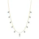Pear Turquoise CZ Ball Chain Shaker 925 Silver Necklace