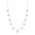 Pear Turquoise CZ Ball Chain Shaker 925 Silver Necklace