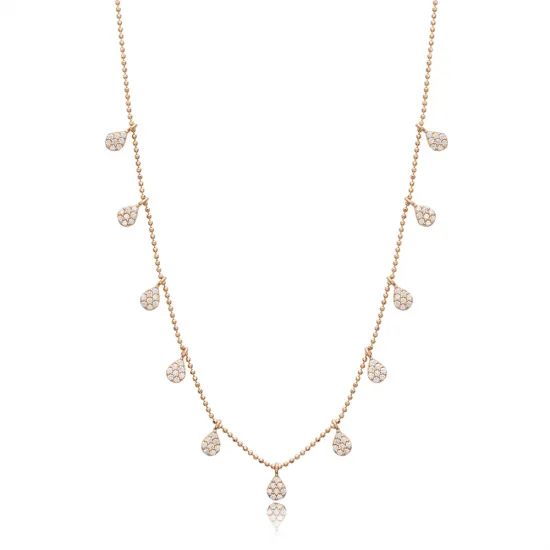 Pear Clear Zircon Stone Wholesale 925 Silver Shaker Necklace Pear Clear Zircon Stone Wholesale 925 Silver Shaker Necklace