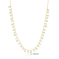 Pear And Round CZ Shaker 925 Sterling Silver Necklace