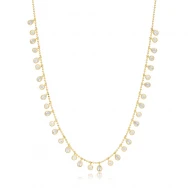Pear And Round CZ Shaker 925 Sterling Silver Necklace