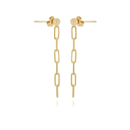 Chain Long Earrings in 925 Sterling Silver