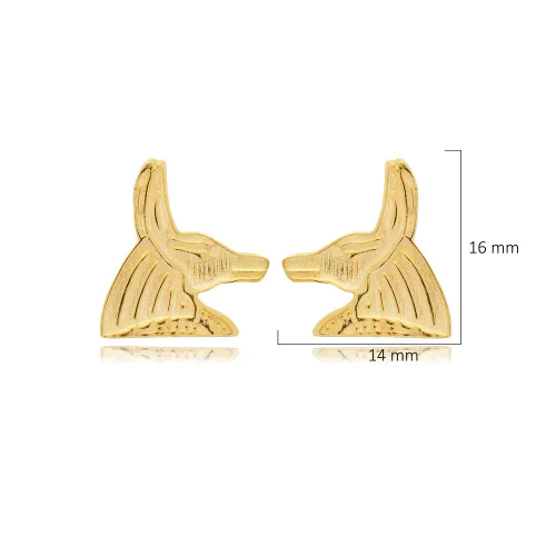 Anubis Symbol 925 Sterling Silver Earrings