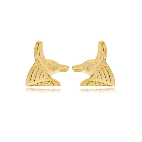 Anubis Symbol 925 Sterling Silver Earrings