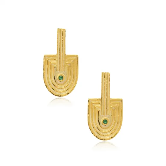 Emerald CZ Earrings in 925 Sterling Silver