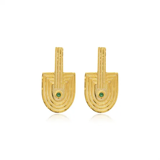 Emerald CZ Earrings in 925 Sterling Silver