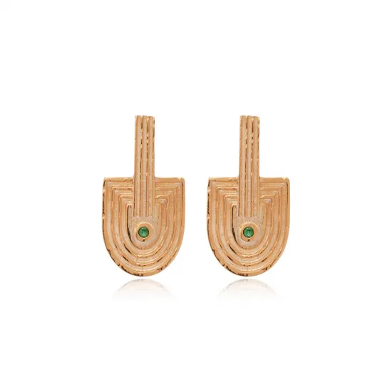 Emerald CZ Earrings in 925 Sterling Silver
