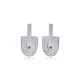 Handcrafted Ruby CZ 925 Sterling Silver Earrings Handcrafted Ruby CZ 925 Sterling Silver Earrings