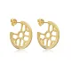 Round Design Pattern 925 Stud Earrings Round Design Pattern 925 Stud Earrings