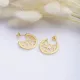 Round Design Pattern 925 Stud Earrings Round Design Pattern 925 Stud Earrings