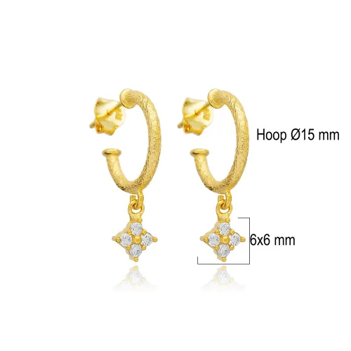Flower Dainty 925 Sterling Silver Earrings