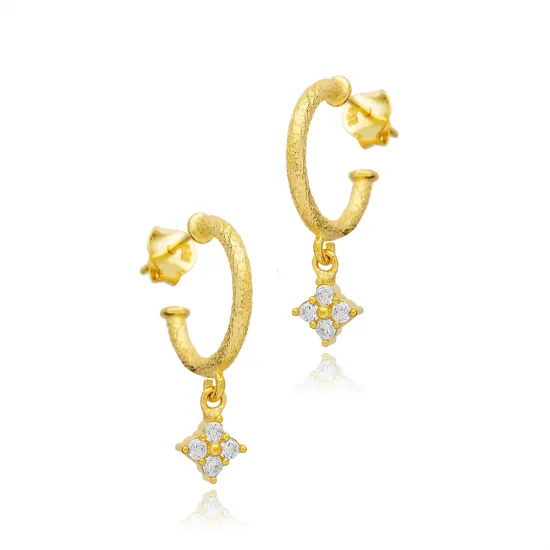 Flower Dainty 925 Sterling Silver Earrings