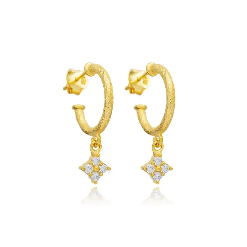 Flower Dainty 925 Sterling Silver Earrings