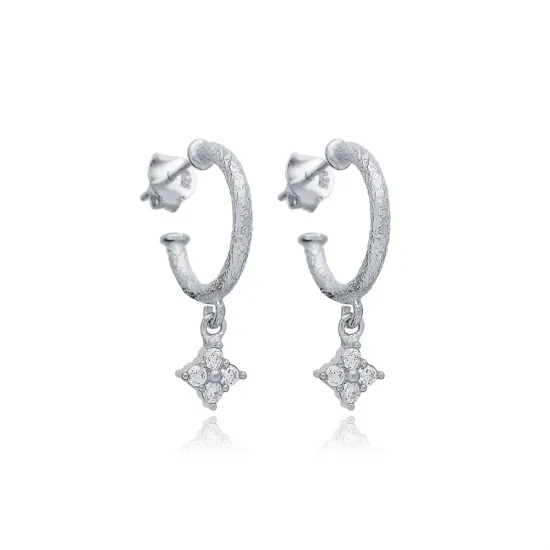 Flower Dainty 925 Sterling Silver Earrings