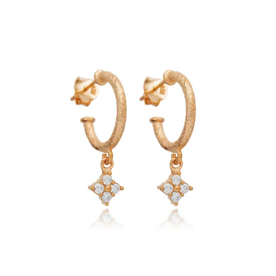 Flower Dainty 925 Sterling Silver Earrings