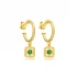 Emerald CZ Square 925 Sterling Silver Earrings