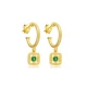 Emerald CZ Square 925 Sterling Silver Earrings Emerald CZ Square 925 Sterling Silver Earrings