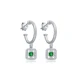 Emerald CZ Square 925 Sterling Silver Earrings Emerald CZ Square 925 Sterling Silver Earrings