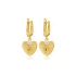 Heart Dangle Latch Back 925 Sterling Silver Earrings