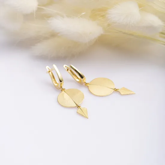 Plain Round Design Dangle Latch Back Silver Earrings Plain Round Design Dangle Latch Back Silver Earrings