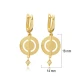 Disc Round CZ Dangle Latch Back Silver Earrings Disc Round CZ Dangle Latch Back Silver Earrings